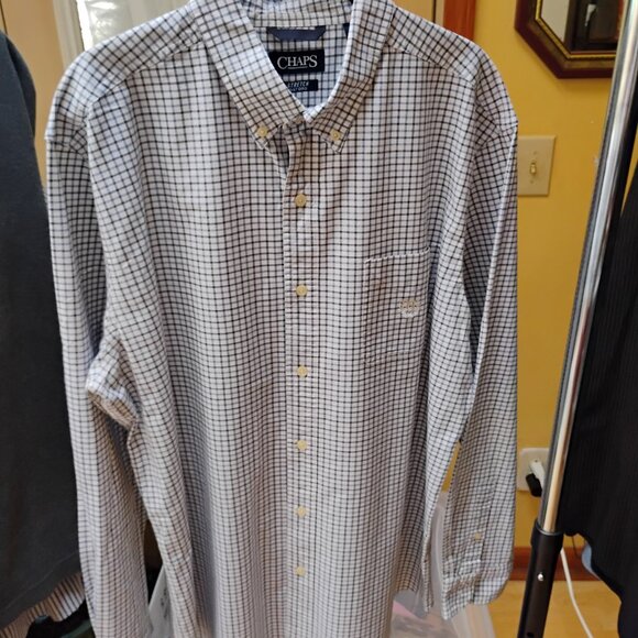 Chaps Men's XL Button Down Long Sleeve Classic Oxford Stretch Casual Shirt - Picture 1 of 7